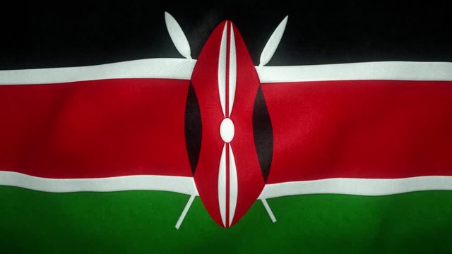 flag of kenya waving in the wind