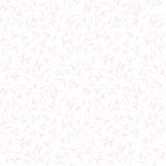 Seamless background with linear, stylized plants. Can be used for postcards, invitations, advertising, web, fabric and other.