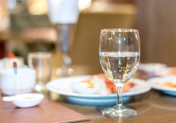 glasses on table dinner time