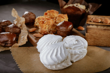 delicious mouth-watering sweets on the table