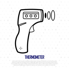 Electronic thermometer for temperature measurement in patients with fever