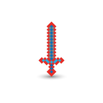 sword icon on white. Vector
