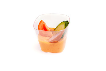 Fresh vegetables in glass.