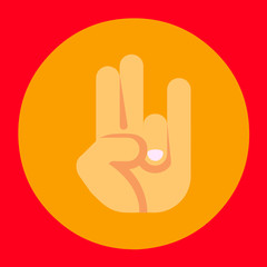 Hand Gesture icon flat design vector 