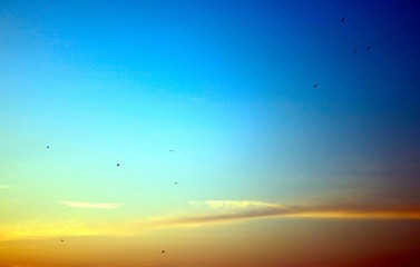 Sonnenuntergang über dem Mittelmeer