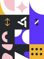 Neon Abstract Vector Pattern Design