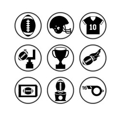 bundle of american football sport icons