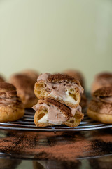 Choux pastry cream france dessert