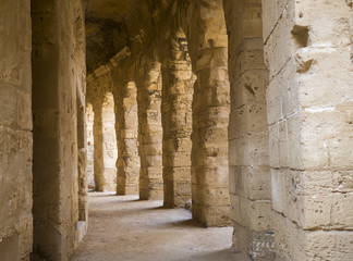 El Djem - old historic Colosseum, one of the biggest in Roman time 