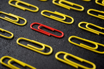 Paperclips close up