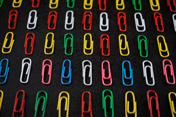Paperclips close up