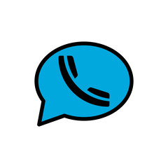 call bubble icon design vector template