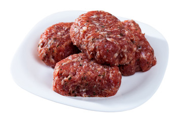 Cooking ingredients, raw burger patties