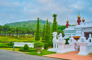 The lush greenery in Rajapruek park, Chiang Mai, Thailand