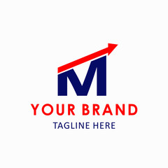 initial letter M logo template