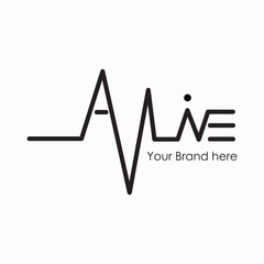 A live vector typography logo design template