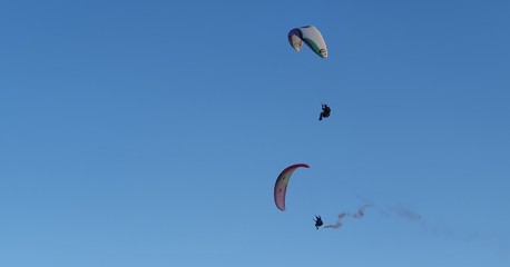 paraglider in the sky