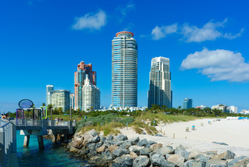 South Pointe park beach in Miami