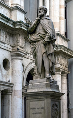 Vicenza, Veneto / Italy - August 11, 2008: Statue of Andrea Palladio, architect of the Renaissance