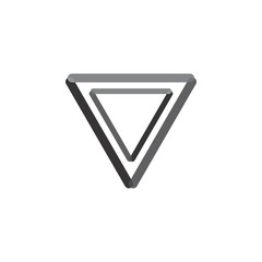 Double Triangle logo design vector