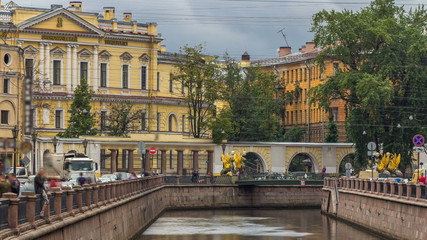 The Bank Bridge timelapse is one of the most scenic and romantic bridges in the city in Saint Petersburg. © HyperlapsePro