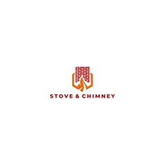Stove and Chimney Logo Design Vector