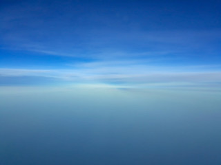 Obraz na płótnie Canvas blue sky view from plane