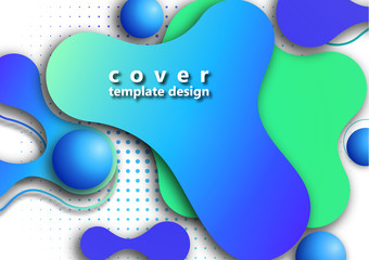 Naklejka premium Trendy dynamic background. Fluid, flow, liquid background. The composition of liquid forms. Abstract smooth shapes, shadow effects. Art design for your design project.