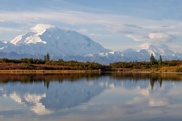 Denali National Park Autumn Reflection Landscape