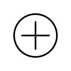 Add outline icon. Symbol, logo illustration for mobile concept and web design.
