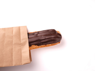   chocolate eclair in an eco package