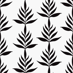 Vector seamless pattern with bushes; simple abstract natural design for fabric, wallpaper, textile, web design.