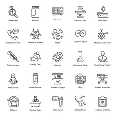  Medical Technology Line Icons Pack 