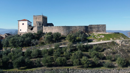 Fototapeta na wymiar castle of belmont on the hill in portugal