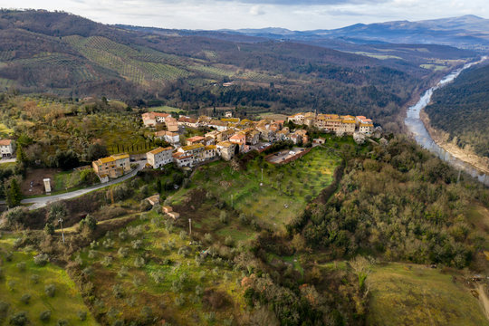 Village Sasso D`Ombrone From Above