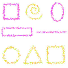 Collection of Simple Shapes with Abstract Blob Design Illustration Vector