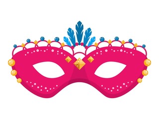 Pink carnival mask design
