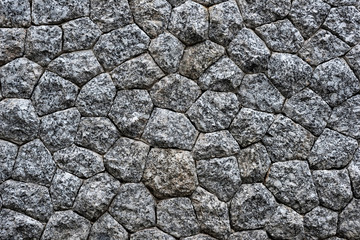 Natural stone masonry wall texture or background