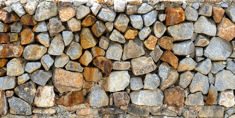 Natural stone masonry wall texture or background