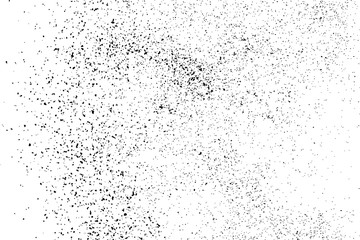 Black Grainy Texture Isolated On White Background. Dust Overlay. Dark Noise Granules. Digitally Generated Image. Vector Design Elements, Illustration, Eps 10.