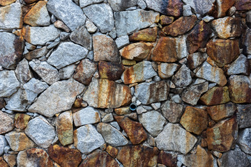 Natural stone masonry wall texture or background