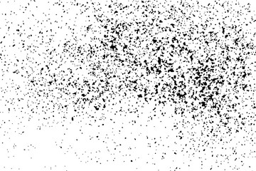 Black Grainy Texture Isolated On White Background. Dust Overlay. Dark Noise Granules. Digitally Generated Image. Vector Design Elements, Illustration, Eps 10.