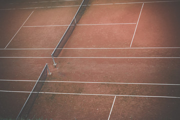 Tennis court in Prague, Vysehrad, Czech Republic
