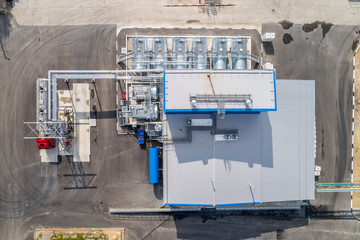 chemical production from a height