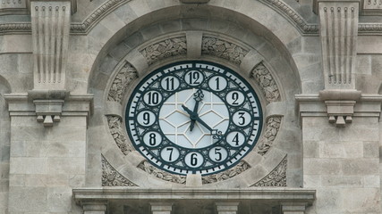 Town Hall building Camara Municipal do Porto timelapse on Liberdade Square, Porto, Portugal