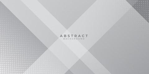 Obraz premium White grey silver abstract presentation background. Vector illustration design for presentation, banner, cover, web, flyer, card, poster, wallpaper, texture, slide, magazine, and powerpoint. 