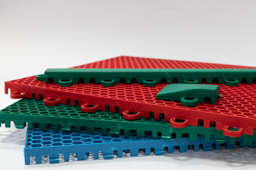 modular plastic floor isolated on a white.