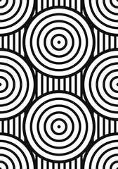 vector modern white multi circle geometric lines on black background for brochure banner and publication