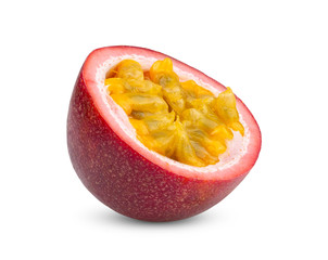 Passion fruit isolated on the white background