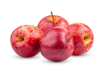red apple on white background